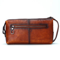 The back of leather mens dopp kit