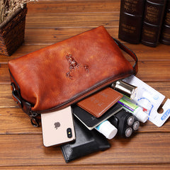best men's toiletry bag Brown Leather toiletry bag for travel