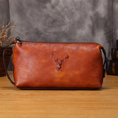 mens leather hygiene bag Leather best men's toiletry kit