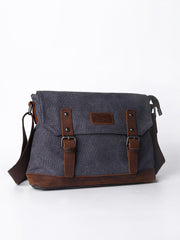 Casual Canvas Mens Womens Simple 10‘’ Side Bag Green Courier Bag Messenger Bag Backpack for Men - iwalletsmen