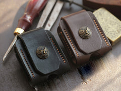 Handmade Leather Mens Standard Zippo Lighter Case With Belt Loop Zippo Cool Standard Lighter Holders For Men - iwalletsmen