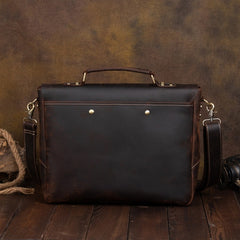 Classic Leather Mens Briefcase Handbag 13‘’ Laptop Bag Messenger BAG Vintage Courier Bag FOR MEN