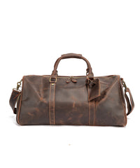 Classic Leather Mens Large Leather Duffle Bag Large Weekender Bag Travel Bag