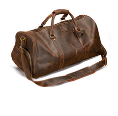 Classic Leather Mens Large Leather Duffle Bag Large Weekender Bag Travel Bag