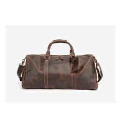 Classic Leather Mens Large Leather Duffle Bag Large Weekender Bag Travel Bag