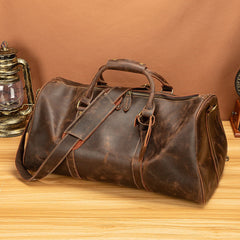 Classic Leather Mens Large Leather Duffle Bag Large Weekender Bag Travel Bag