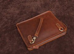 Classy Leather Mens Work Clutch Bag Wirstlet Cluch Messenger Bag For Men - iwalletsmen
