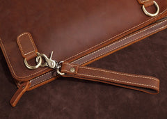Classy Leather Mens Work Clutch Bag Wirstlet Cluch Messenger Bag For Men - iwalletsmen