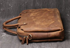 Vintage Leather Mens Briefcase Bag Work Bag Business Bag 15inch Computer Bag For Men - iwalletsmen