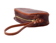 Coffee Cool Leather Mens Long Wallets Large Zipper Wallets Black Wristlet Clutch Vintage Clutch Purse For Men - iwalletsmen