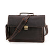 Coffee Leather Mens Briefcase 15.6 inches Work Briefcase Business Briefcase Laptop Briefcase For Men