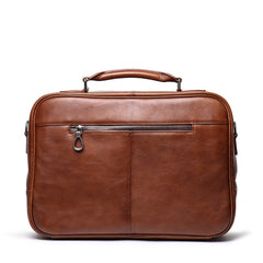 Brown Leather Mens Briefcase Work Briefcase Business Briefcase Laptop Briefcase For Men