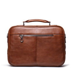 Coffee Leather Mens Briefcase Work Briefcase Business Briefcase Laptop Briefcase For Men