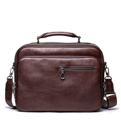 Brown Leather Mens Briefcase Work Briefcase Business Briefcase Laptop Briefcase For Men