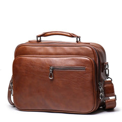 Brown Leather Mens Briefcase Work Briefcase Business Briefcase Laptop Briefcase For Men