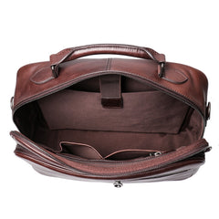 Coffee Leather Mens Briefcase Work Briefcase Business Briefcase Laptop Briefcase For Men