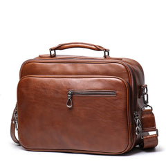 Coffee Leather Mens Briefcase Work Briefcase Business Briefcase Laptop Briefcase For Men