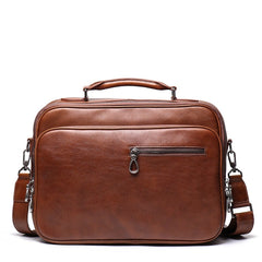 Brown Leather Mens Briefcase Work Briefcase Business Briefcase Laptop Briefcase For Men