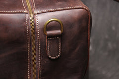 Coffee Leather Mens Large Travel Bag Weekender Bag Large Duffle Bag Overnight Bag Travel Bag for Men