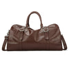 Coffee Leather Mens Large Weekender Bag Duffle Bag Overnight Bag Travel Bag for Men