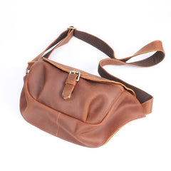 medium leather crossbody bag​ Leather Chest Bag for Men Leather Crossbody Sling Bag Leather Messenger Bag