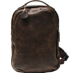 Coffee Leather Mens Backpacks Travel Backpacks Laptop Backpack for men - iwalletsmen