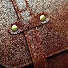 Vintage Brown Leather Men's Side Bag Messenger Bag Brown Courier Bag For Men - iwalletsmen