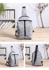Cool Black Nylon Men's Sling Bag Camouflage Chest Bag Nylon One shoulder Backpack Sports Bag For Men - iwalletsmen