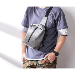 Cool Black Nylon Men's Sling Bag Camouflage Chest Bag Nylon One shoulder Backpack Sports Bag For Men - iwalletsmen