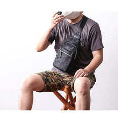 Cool Nylon Men's Sling Bag Camouflage Chest Bag Nylon One shoulder Backpack Sling Pack For Men - iwalletsmen