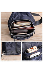 Cool Nylon Men's Sling Bag Camouflage Chest Bag Nylon One shoulder Backpack Sling Pack For Men - iwalletsmen