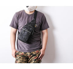 Cool Nylon Men's Sling Bag Camouflage Chest Bag Nylon One shoulder Backpack Sling Pack For Men - iwalletsmen