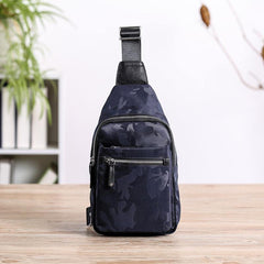 Cool Nylon Men's Sling Bag Camouflage Chest Bag Nylon One shoulder Backpack Sling Pack For Men - iwalletsmen