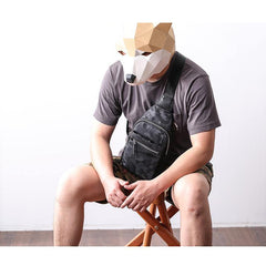Cool Nylon Men's Sling Bag Camouflage Chest Bag Nylon One shoulder Backpack Sling Pack For Men - iwalletsmen