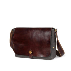 Cool Black Canvas Leather Mens Brown Courier Bag Messenger Bags Casual Postman Bags for Men - iwalletsmen