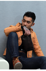 Cool Black Leather Mens Long Wallets Large Double Zipper Clutch Wallet Coffee Vintage Clutch Purse For Men - iwalletsmen