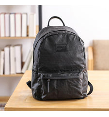 Cool Black Nylon Backpack Men's 14 inches Waterproof Backpack School Backpack For Men - iwalletsmen