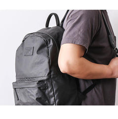 Cool Black Nylon Backpack Men's 14 inches Waterproof Backpack School Backpack For Men - iwalletsmen