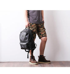 Cool Black Nylon Backpack Men's 14 inches Waterproof Backpack School Backpack For Men - iwalletsmen