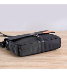 Cool Black Nylon MENS Waterproof Laptop Bag Black Nylon Messenger Bag Courier Bag For Men - iwalletsmen