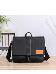 Cool Black Nylon MENS Waterproof Laptop Bag Black Nylon Messenger Bag Courier Bag For Men - iwalletsmen