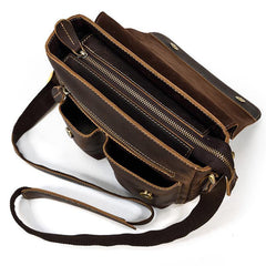 Cool Coffee LEATHER MENS 10 inches Vertical iPAD BAG COURIER BAG Brown MESSENGER BAG FOR MEN - iwalletsmen