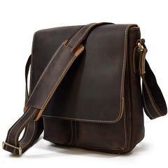 Cool Coffee LEATHER MENS 10 inches Vertical iPAD BAG COURIER BAG Brown MESSENGER BAG FOR MEN - iwalletsmen