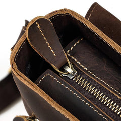 Cool Coffee LEATHER MENS 10 inches Vertical iPAD BAG COURIER BAG Brown MESSENGER BAG FOR MEN - iwalletsmen