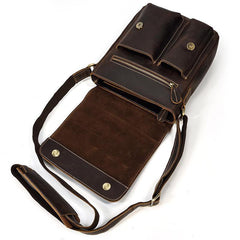Cool Coffee LEATHER MENS 10 inches Vertical iPAD BAG COURIER BAG Brown MESSENGER BAG FOR MEN - iwalletsmen