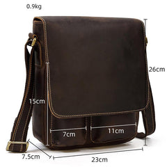 Cool Coffee LEATHER MENS 10 inches Vertical iPAD BAG COURIER BAG Brown MESSENGER BAG FOR MEN - iwalletsmen