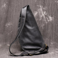 Cool Brown Leather Men's Sling Bag Sling Backpack Unique Sling Packs Sling Crossbody Pack For Men - iwalletsmen