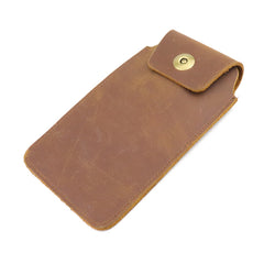 Cool Leather Men's Slim Cell Phone Holster Phone Holster Belt Bag Belt Pouch For Men - iwalletsmen
