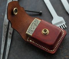 Cool Brown Leather Mens Holster Zippo Lighter Case Standard Zippo Lighter Holder with Belt Clip For Men - iwalletsmen
