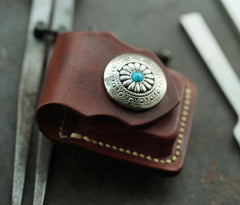 Cool Brown Leather Mens Holster Zippo Lighter Case Standard Zippo Lighter Holder with Belt Clip For Men - iwalletsmen